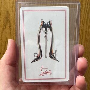 Christian Louboutin Playing Card with Black and Red Heels